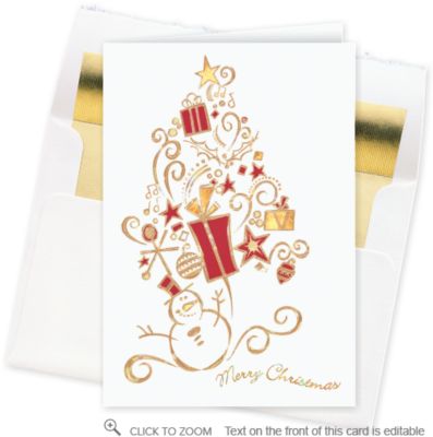 Lyrical Tree Christmas Card
